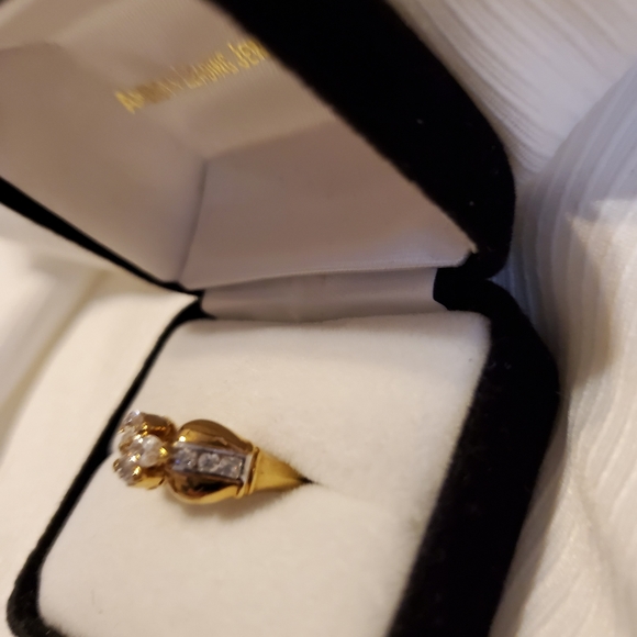 Ring Gold over Sterling Silver 925 CZ - Picture 2 of 5